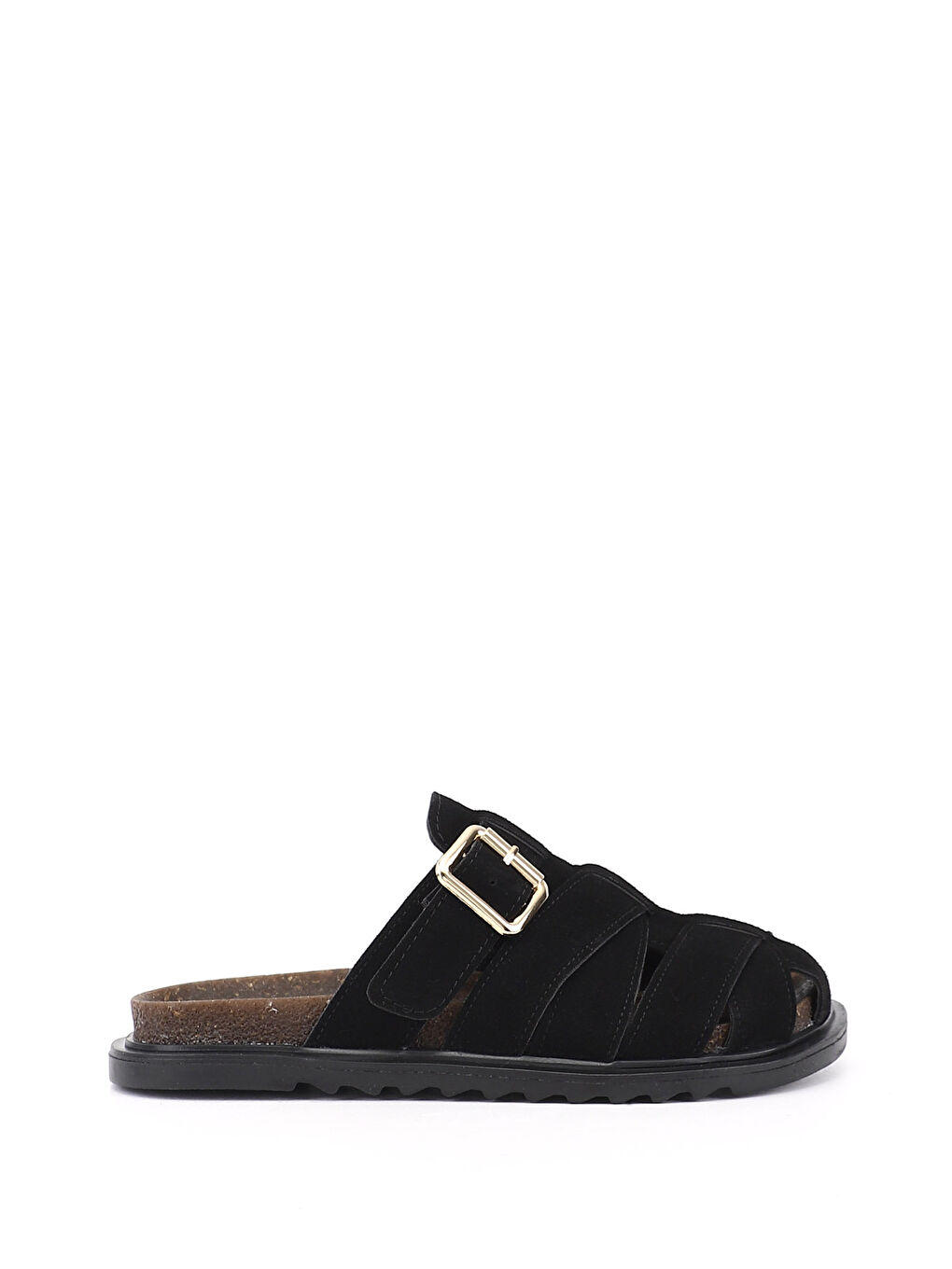 Siyah Kadın SİYAH MELANJ Tokalı Günlük Terlik