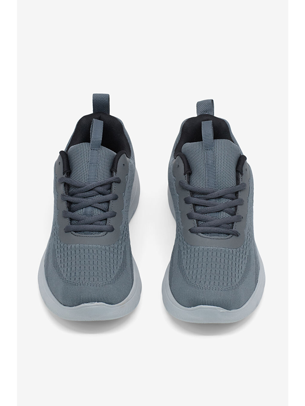 Gri Erkek Füme Rahat Kalıp Nefes Alabilen Bağcıklı Spor Ayakkabı