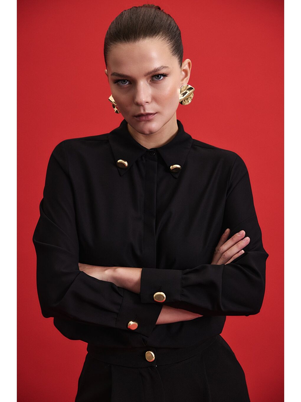 Lucy Gömlek - Siyah-1