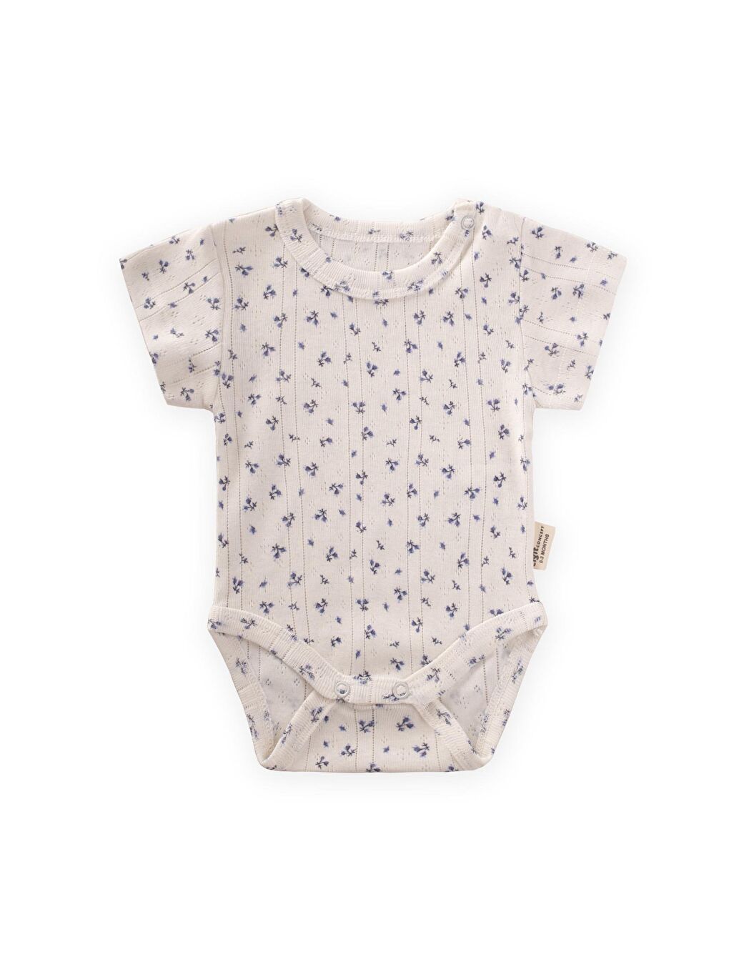 Zıbın 0-3 Yaş Mavi Çiçek Desen