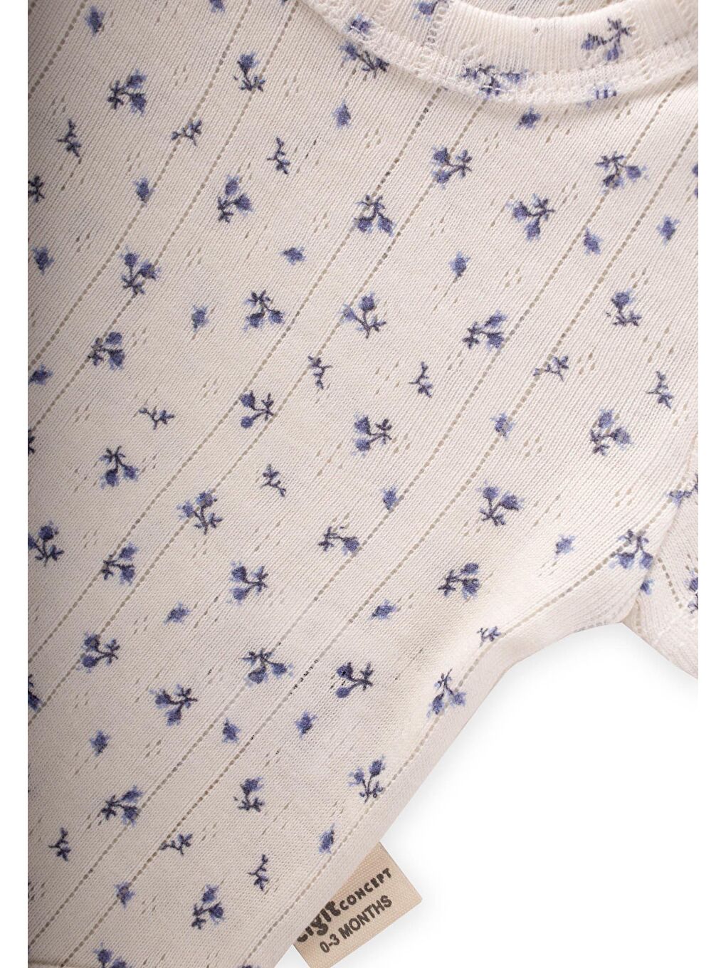 Zıbın 0-3 Yaş Mavi Çiçek Desen-2