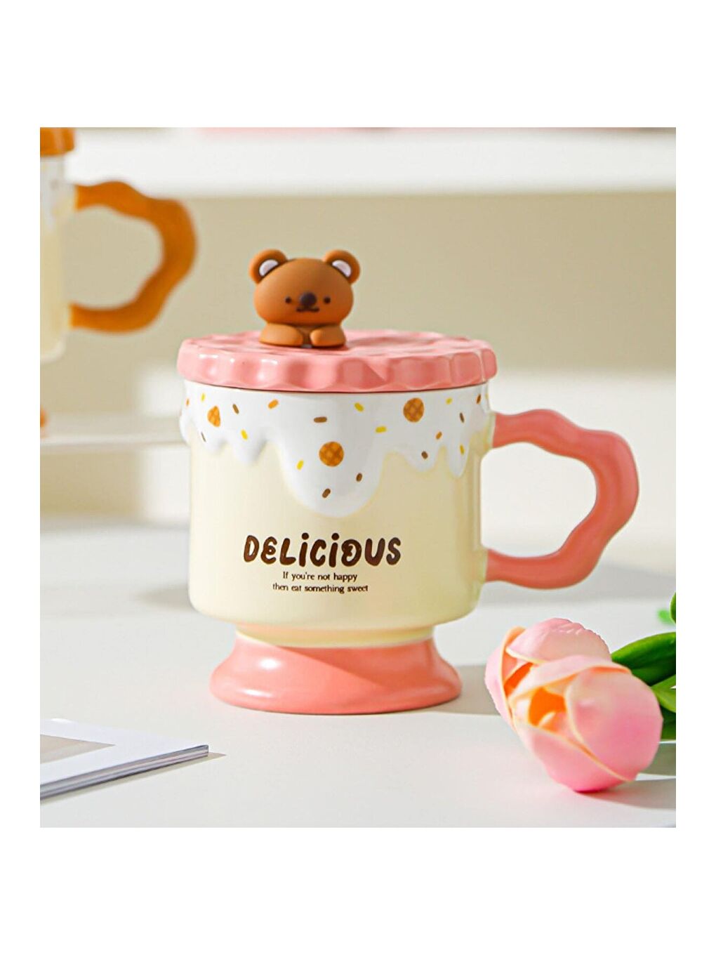 Karışık Delicious Bear Temalı Seramik Kupa-2