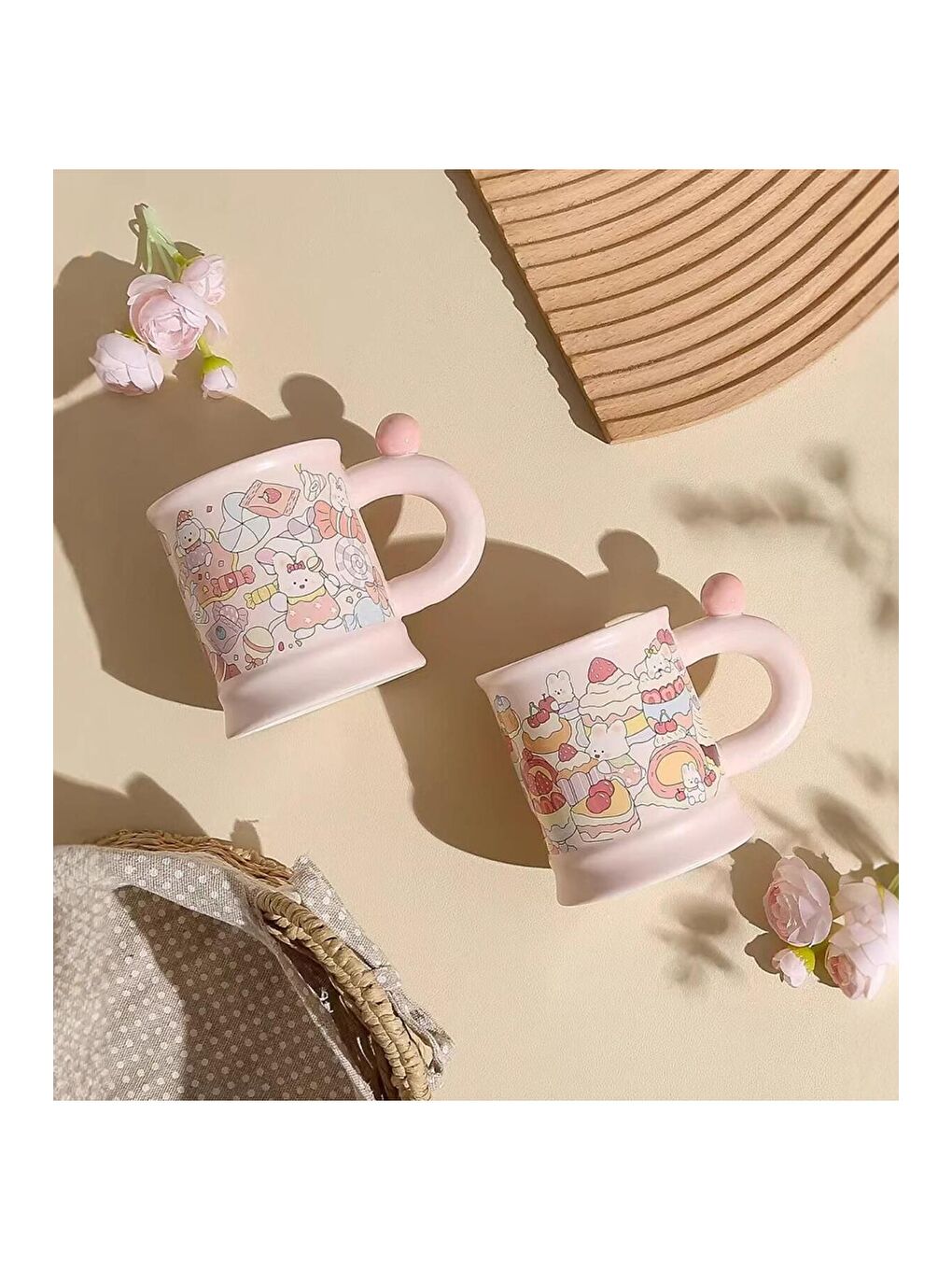 Karışık Tatlı Düşler Temalı Seramik Kupa-3