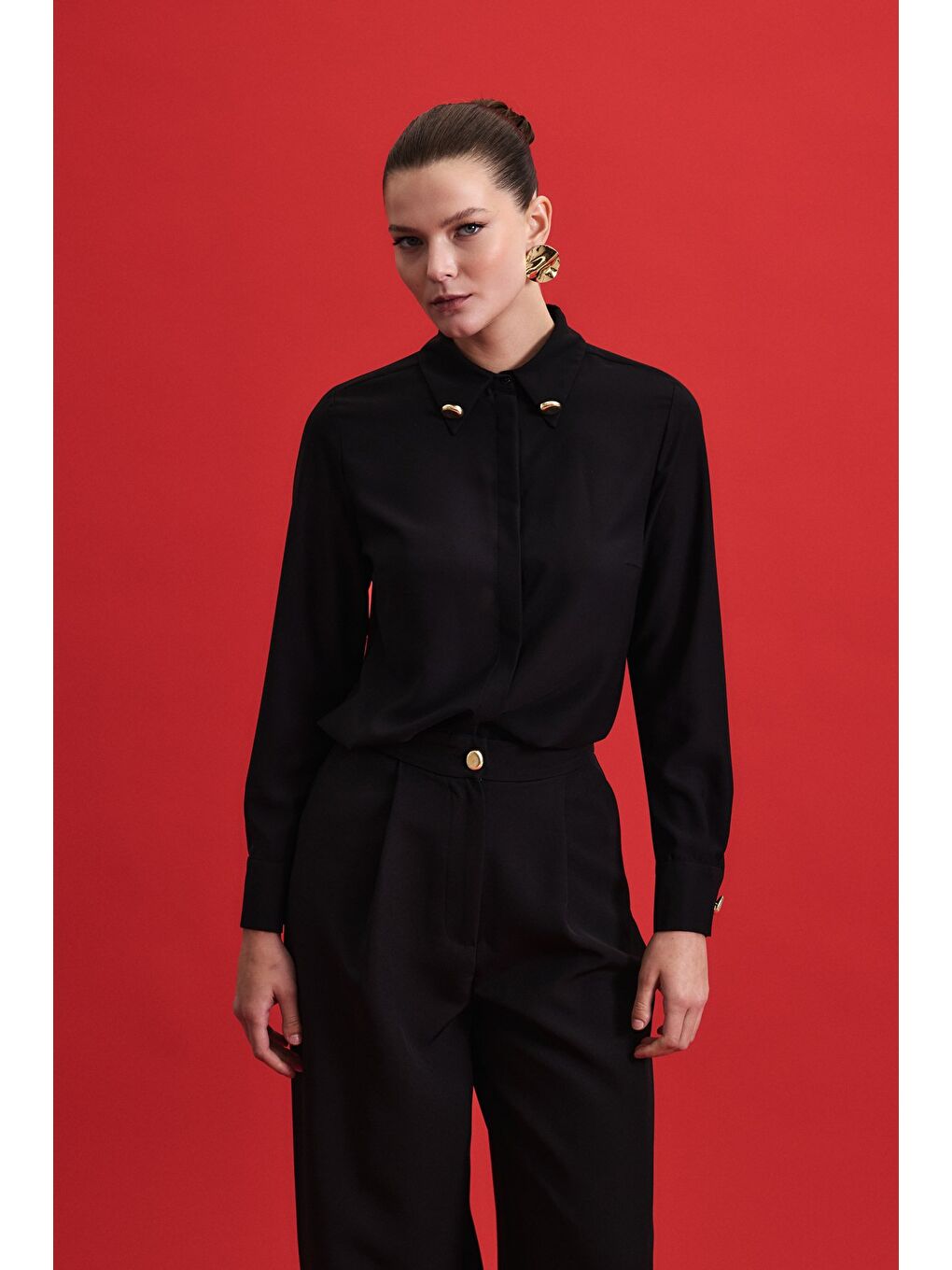 Lucy Gömlek - Siyah-3