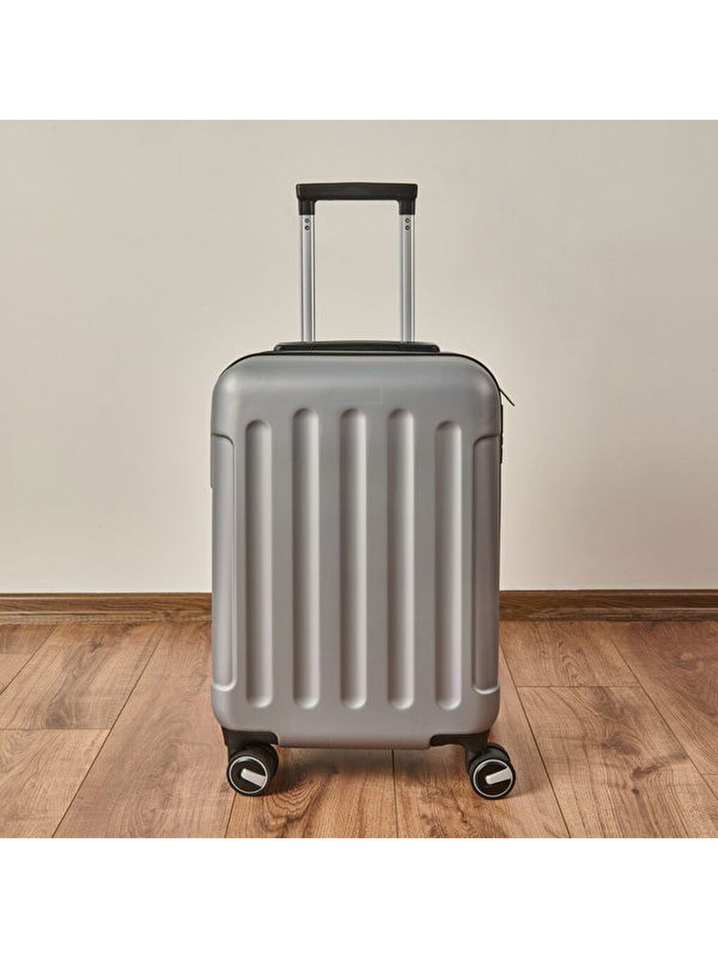 Gri Canal Air Kabin Boy ABS Valiz - Gümüş - 57x37x23 cm