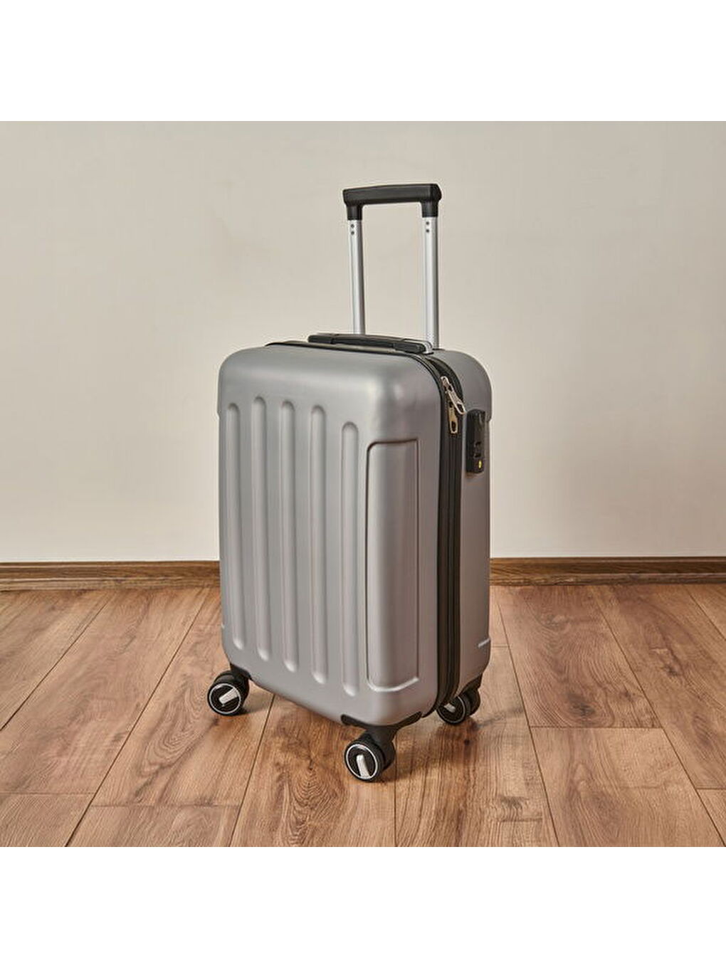 Gri Canal Air Kabin Boy ABS Valiz - Gümüş - 57x37x23 cm-3