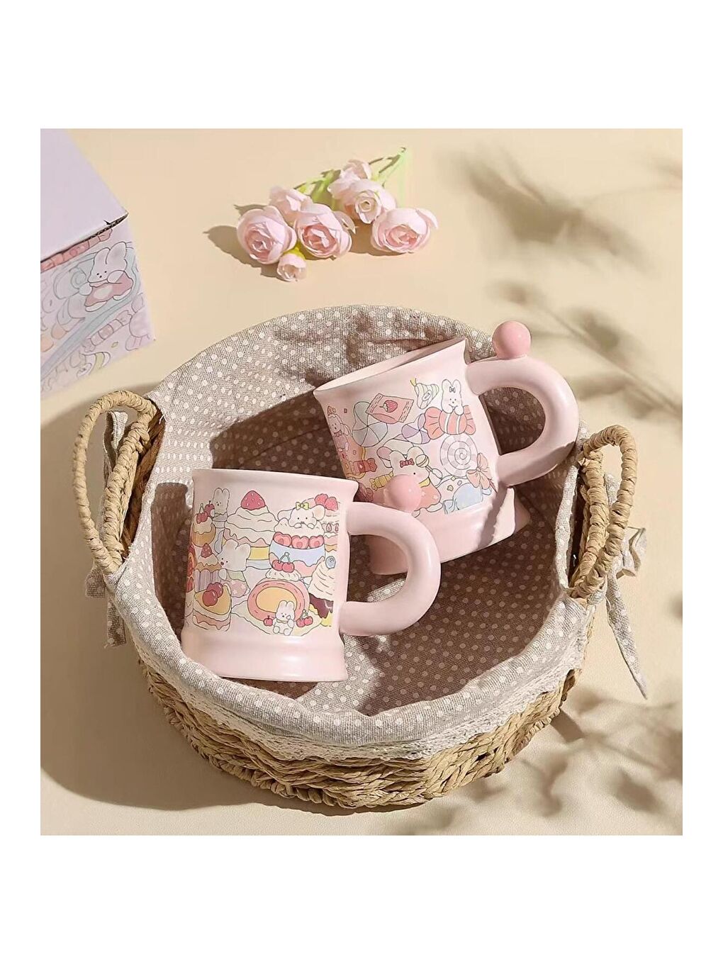 Karışık Tatlı Düşler Temalı Seramik Kupa-4