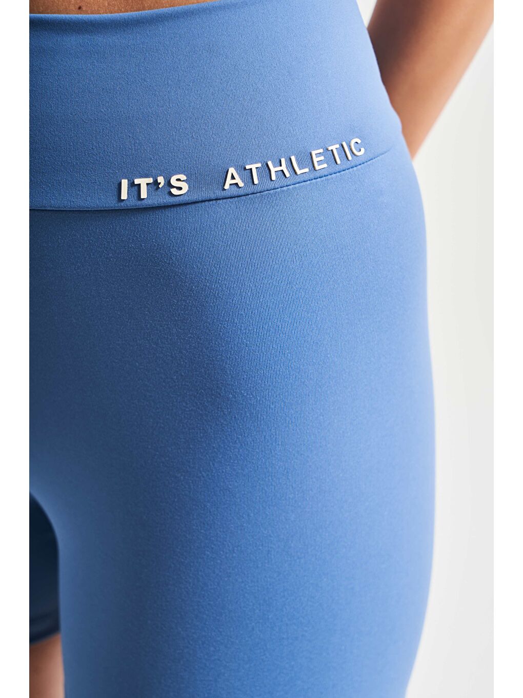 Kadın Mavi Renk Tayt Sporcu Sütyeni T-Shirt Süper Esnek Kumaş 3'lü Set Birlikte Takım-3