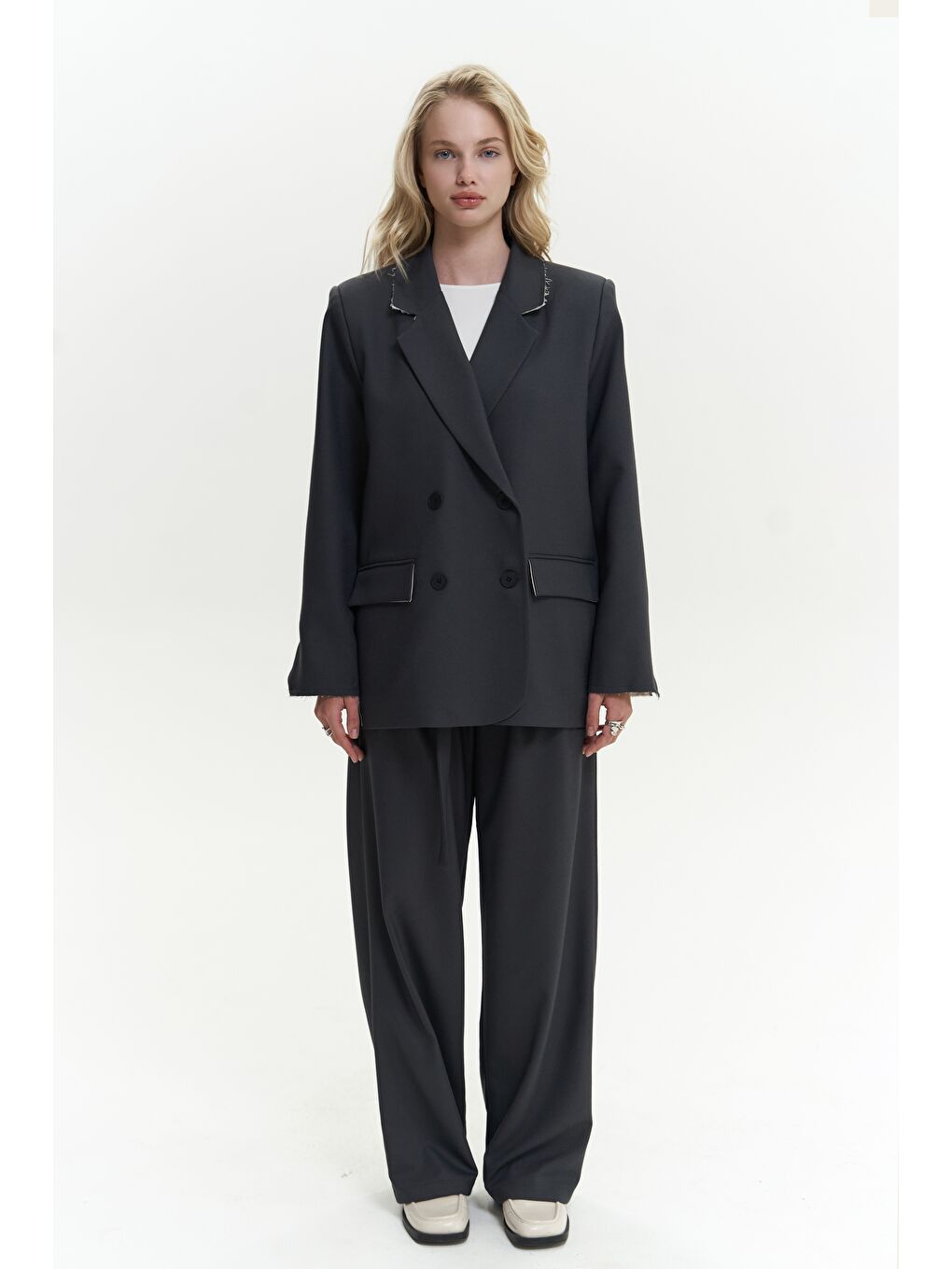 Letizia Antrasit Blazer-1