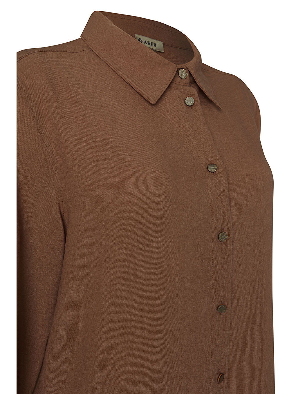 Kahverengi Basic Bluz-1