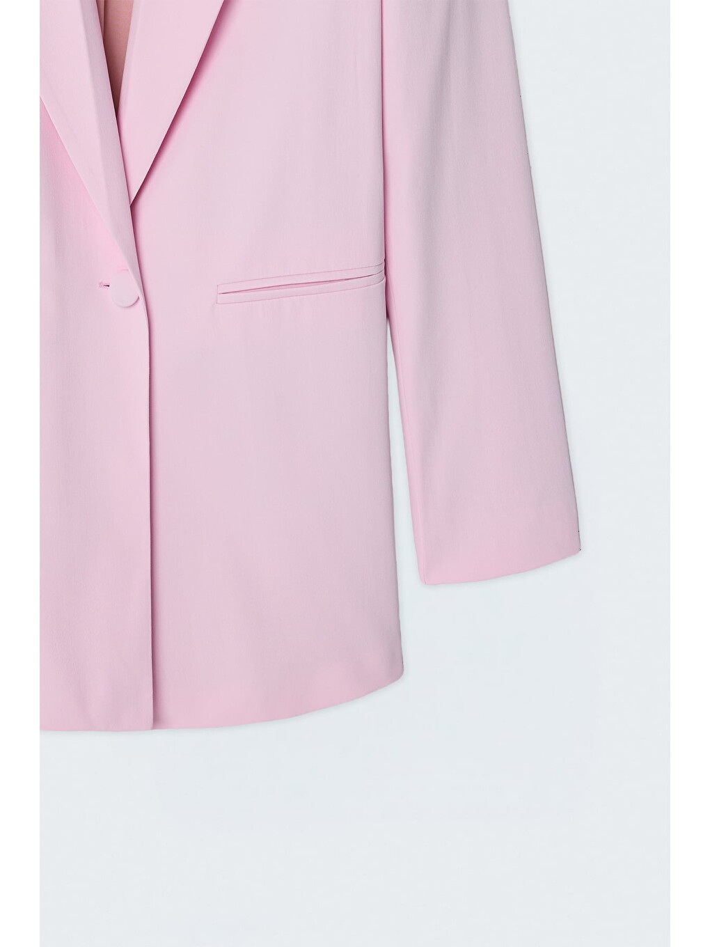 Keten Görünümlü Ceket - Pembe-5
