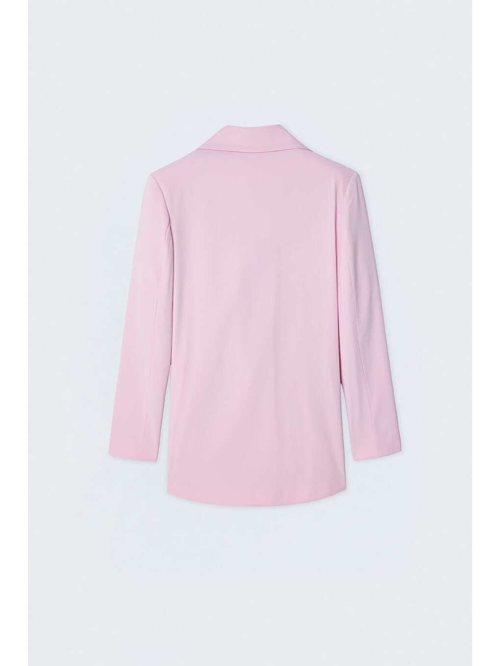 Keten Görünümlü Ceket - Pembe-6