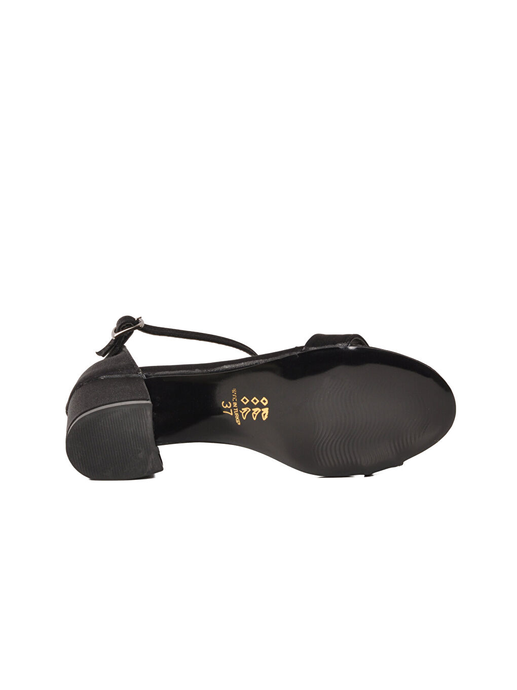 Siyah Saten Kadın Topuklu Abiye Ayakkabı 325157 Z-4