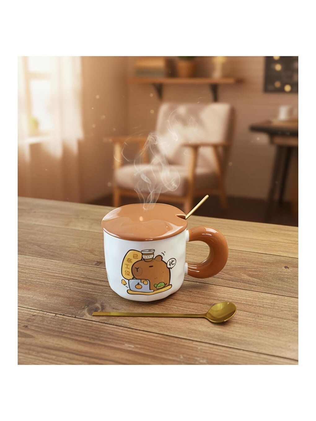 Karışık Çalışkan Temalı Seramik Kupa-1