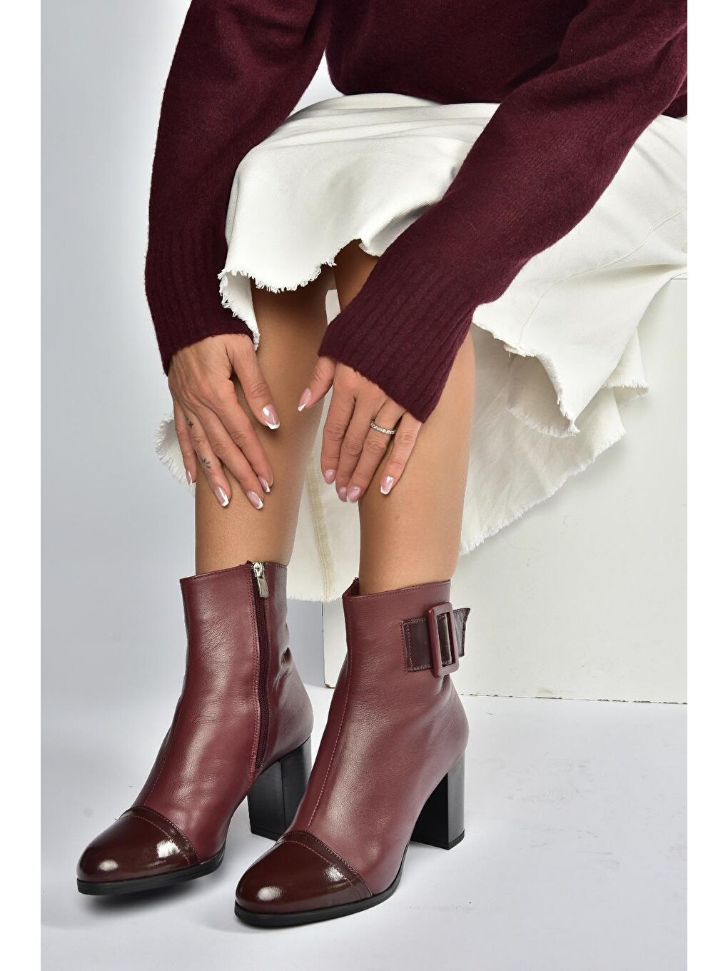 Bordo Kadın Bot V468210503-3
