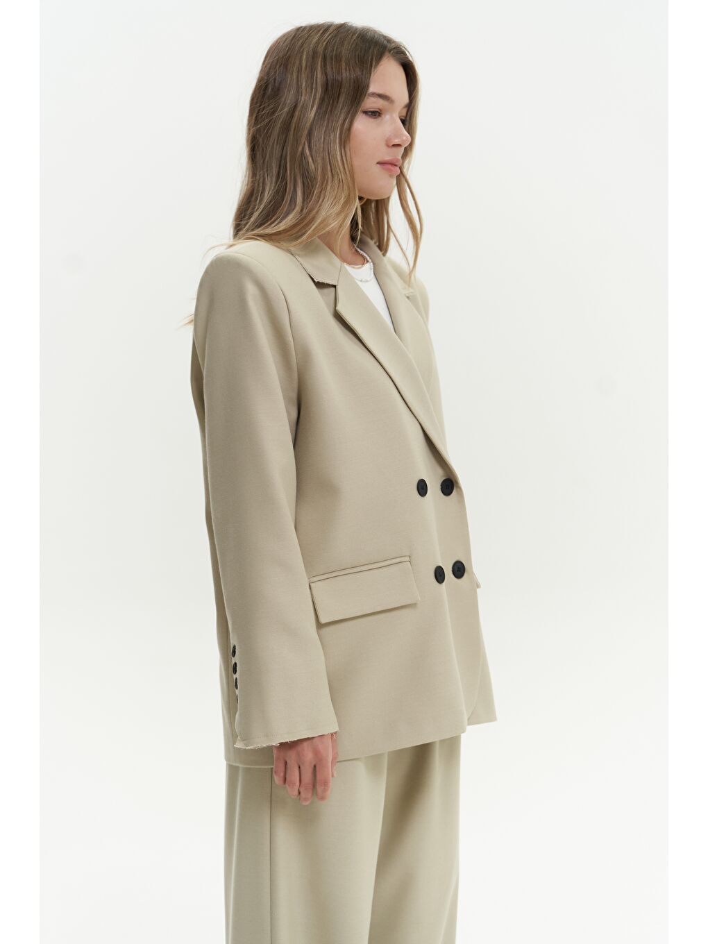 Yeşil Letizia Olive Green Blazer-2