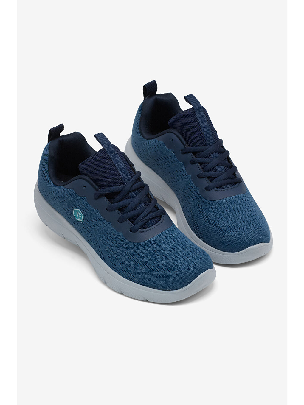 Erkek Lacivert Rahat Kalıp Nefes Alabilen Bağcıklı Spor Ayakkabı-3