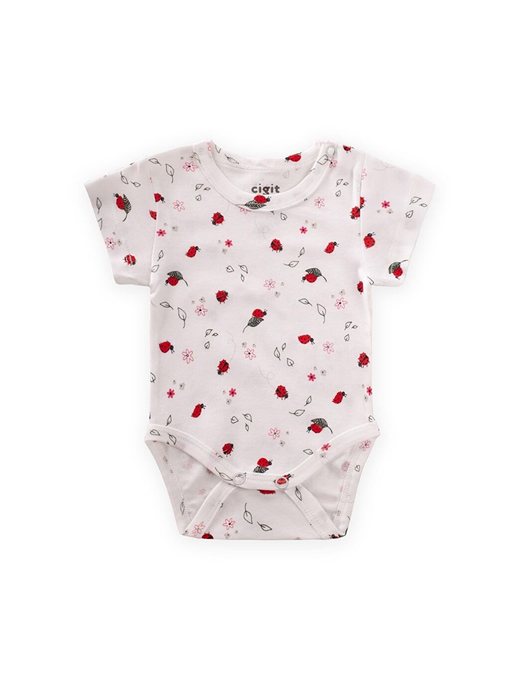 Ekru Zıbın 0-3 Yaş Uğur Böceği Desen