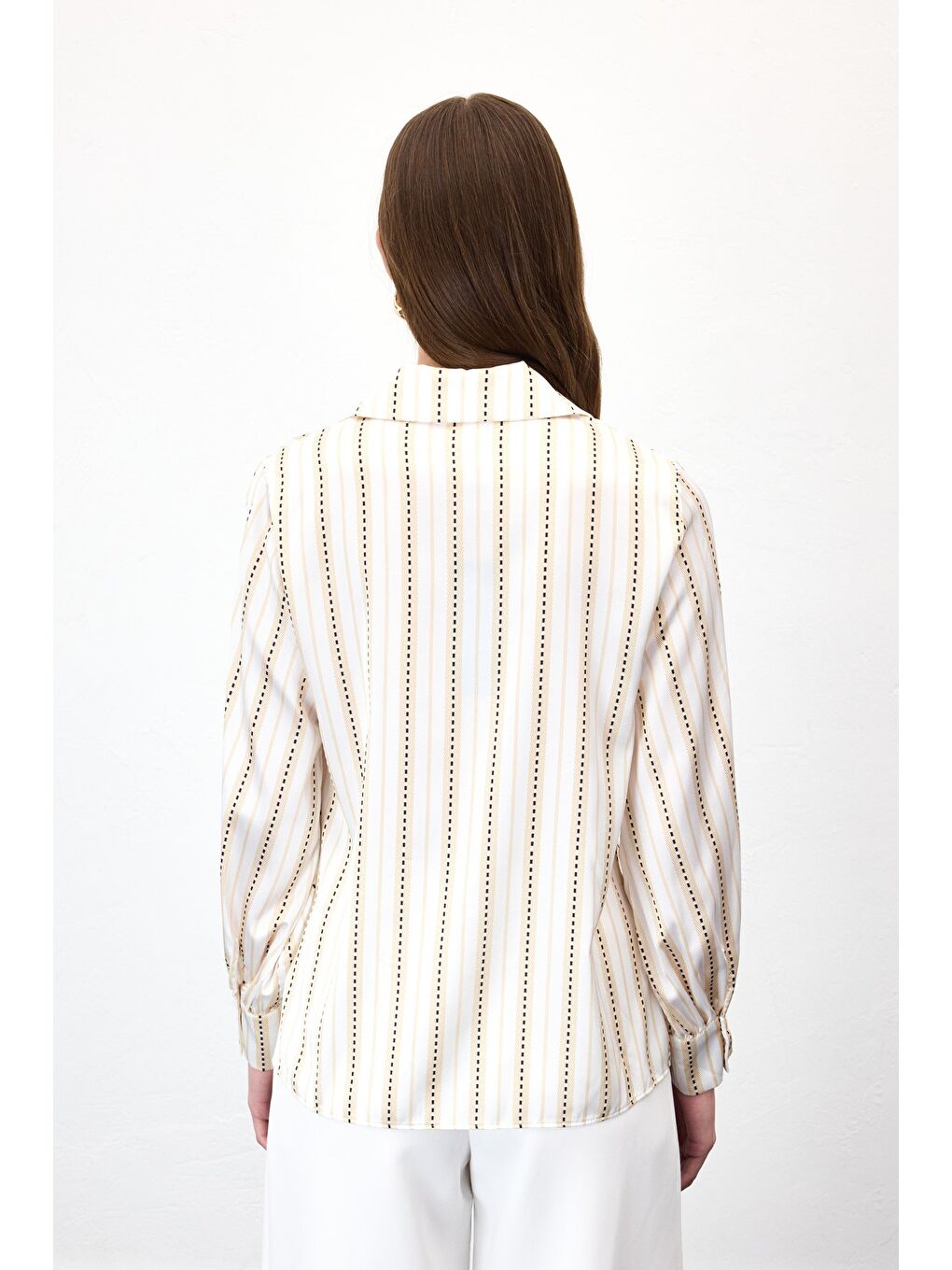 Çizgili Gömlek - Sarı-6