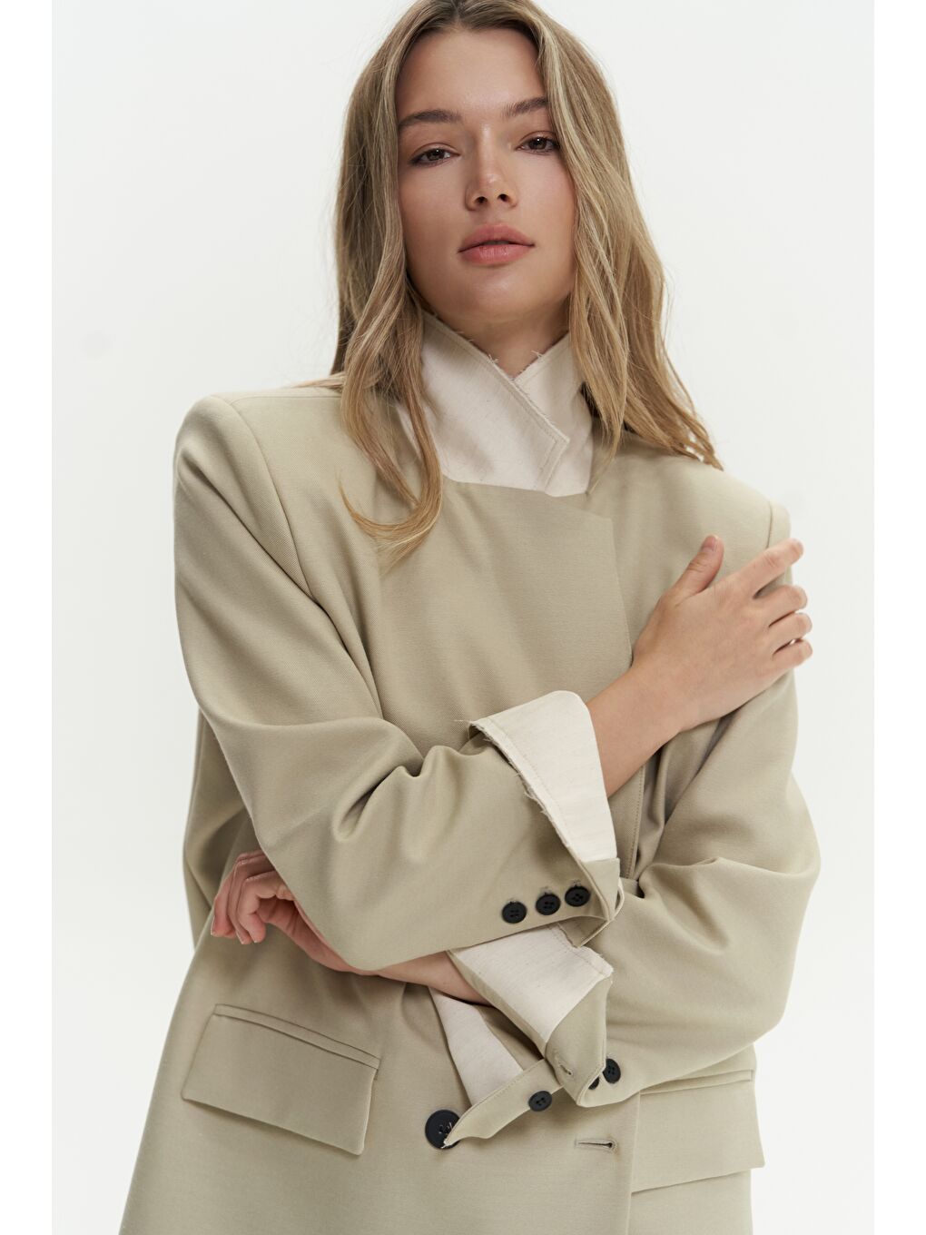 Yeşil Letizia Olive Green Blazer-4