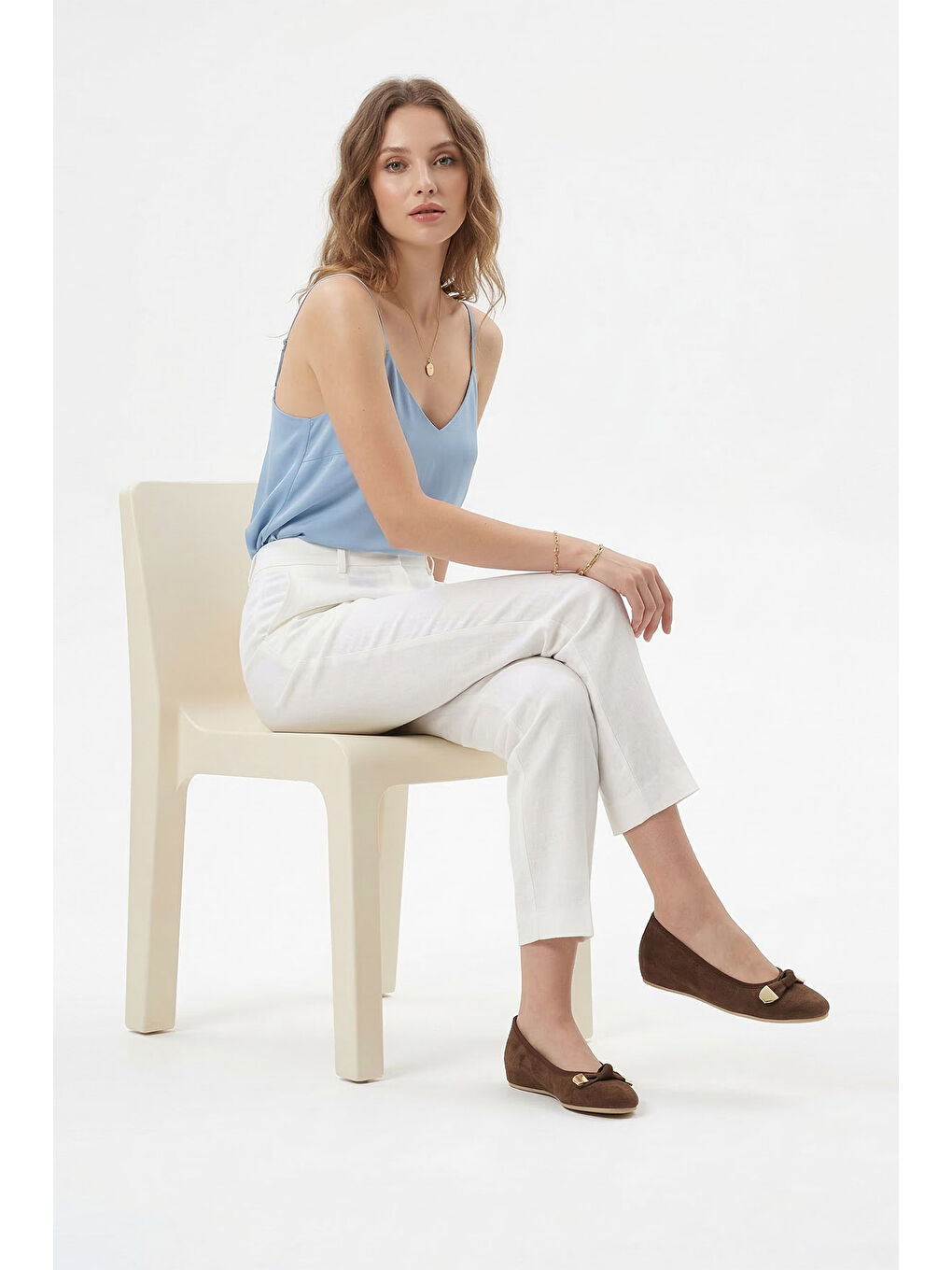 Kahverengi Kadın AÇIK KAHVERENGİ Tokalı Feta Dolgulu Ayakkabı-2