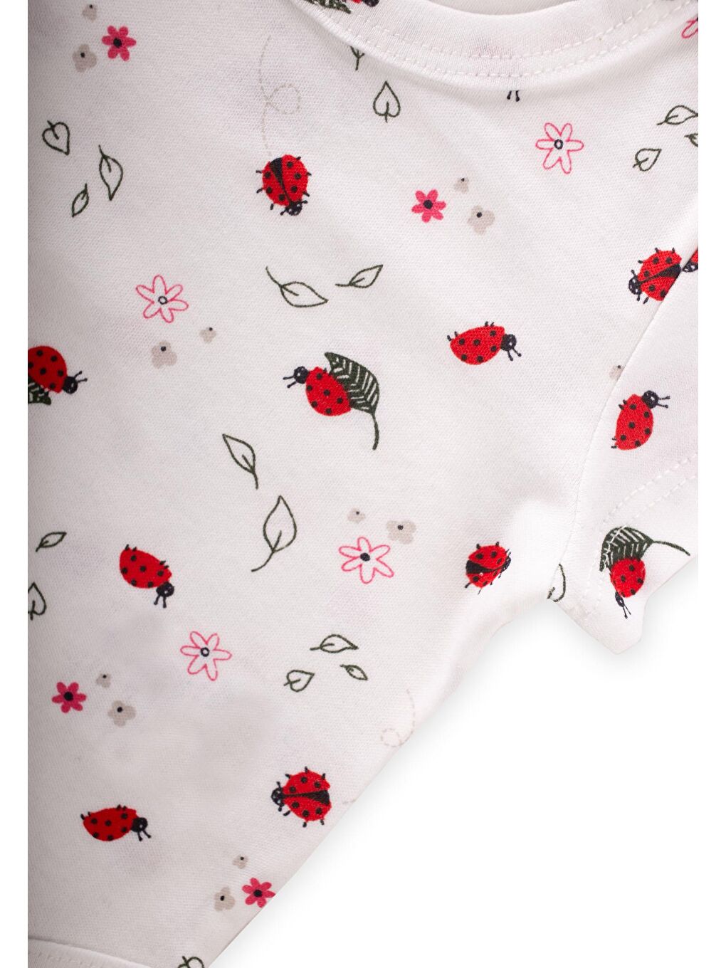 Ekru Zıbın 0-3 Yaş Uğur Böceği Desen-2