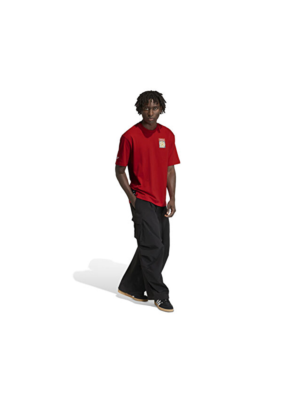 Flag Gfx Ss T Erkek Günlük Tişört Kc7914 Kırmızı-4