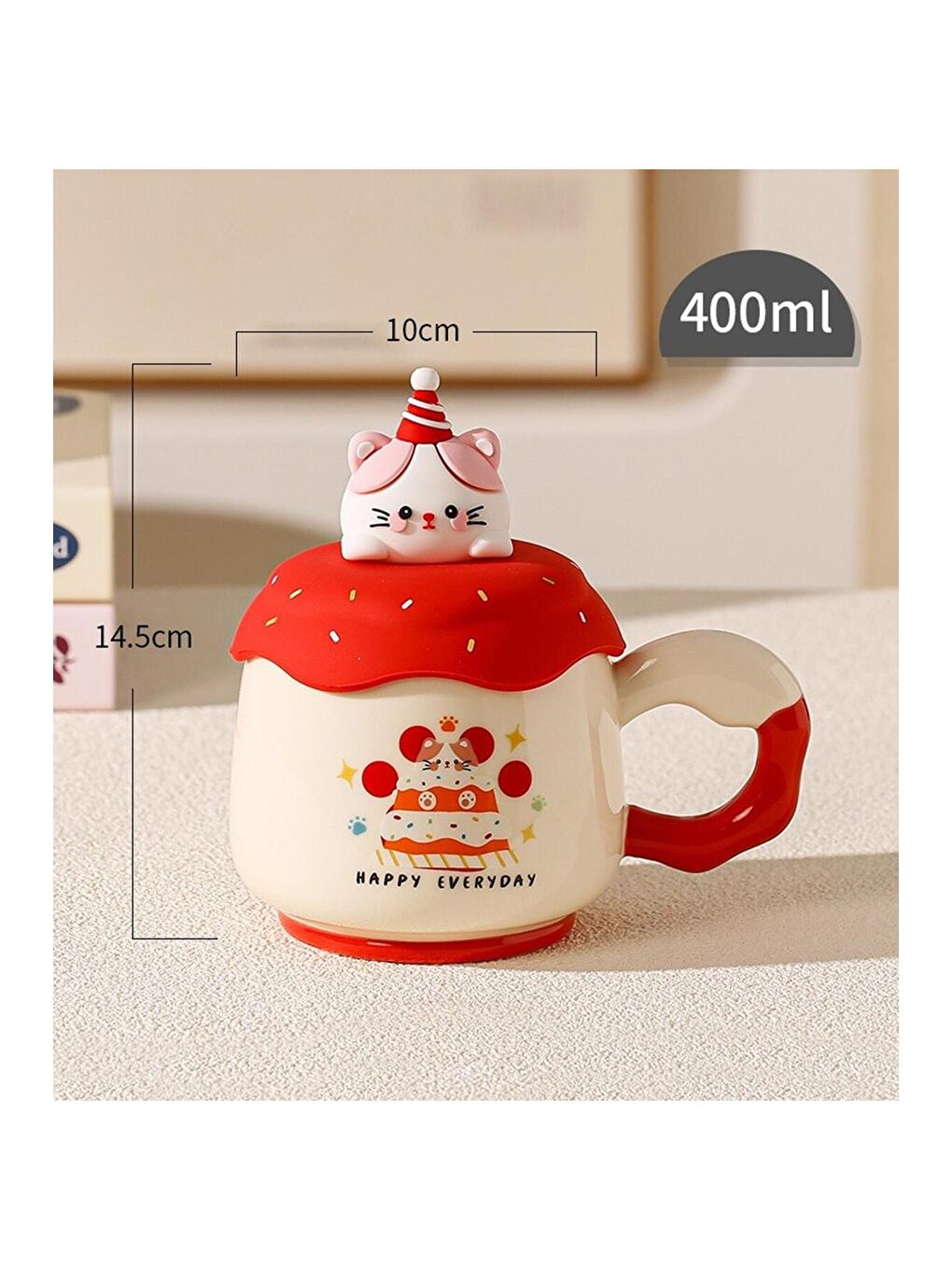 Karışık Kutlama Zamanı Temalı Seramik Kupa-1