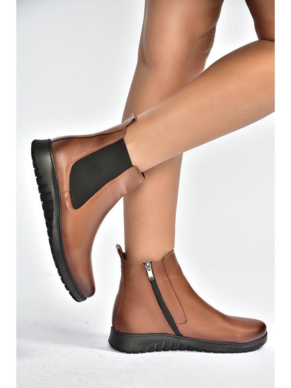 Kahverengi Taba Kadın Bot V324501103-2