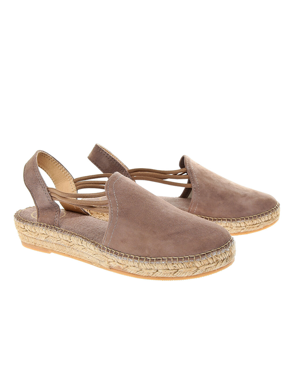 Kahverengi Kadın Sandalet Nuria Elastic Suede Taupe-1