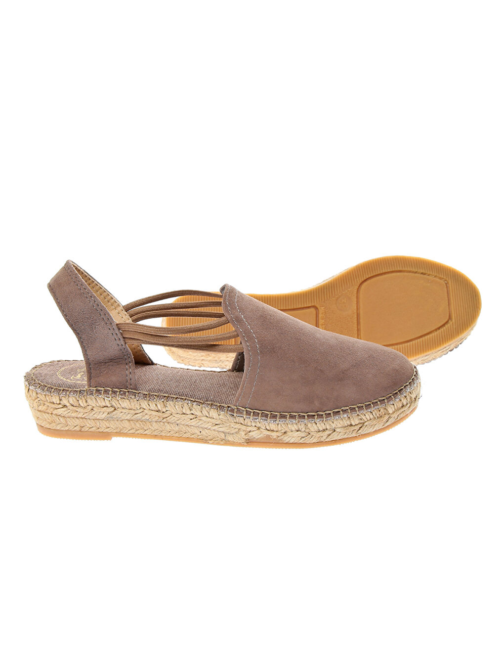 Kahverengi Kadın Sandalet Nuria Elastic Suede Taupe-2