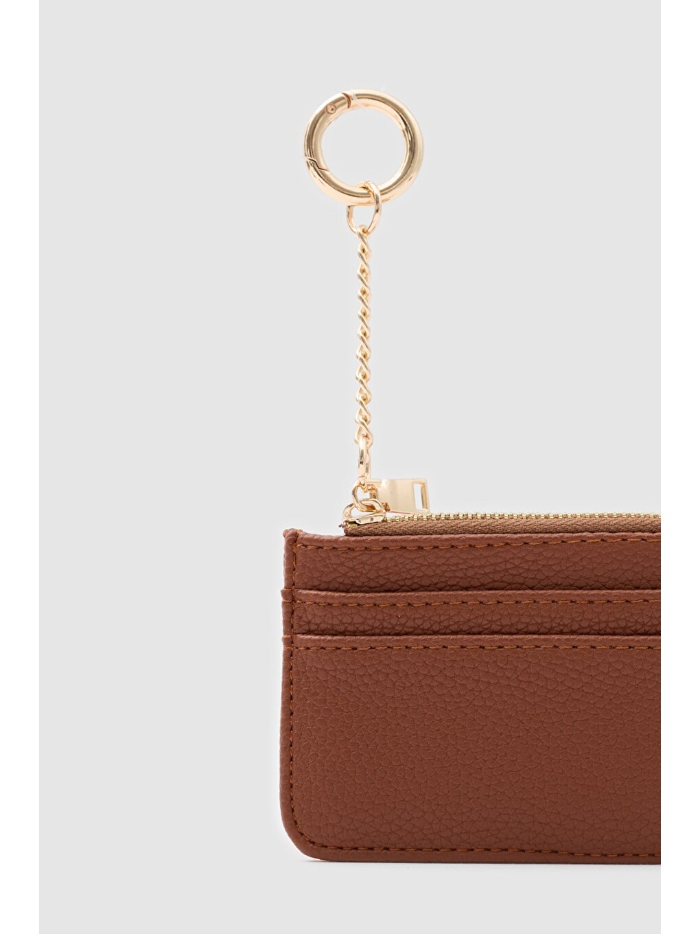 Yeşil Nook Fermuarlı Charm Kartlık Taba-4