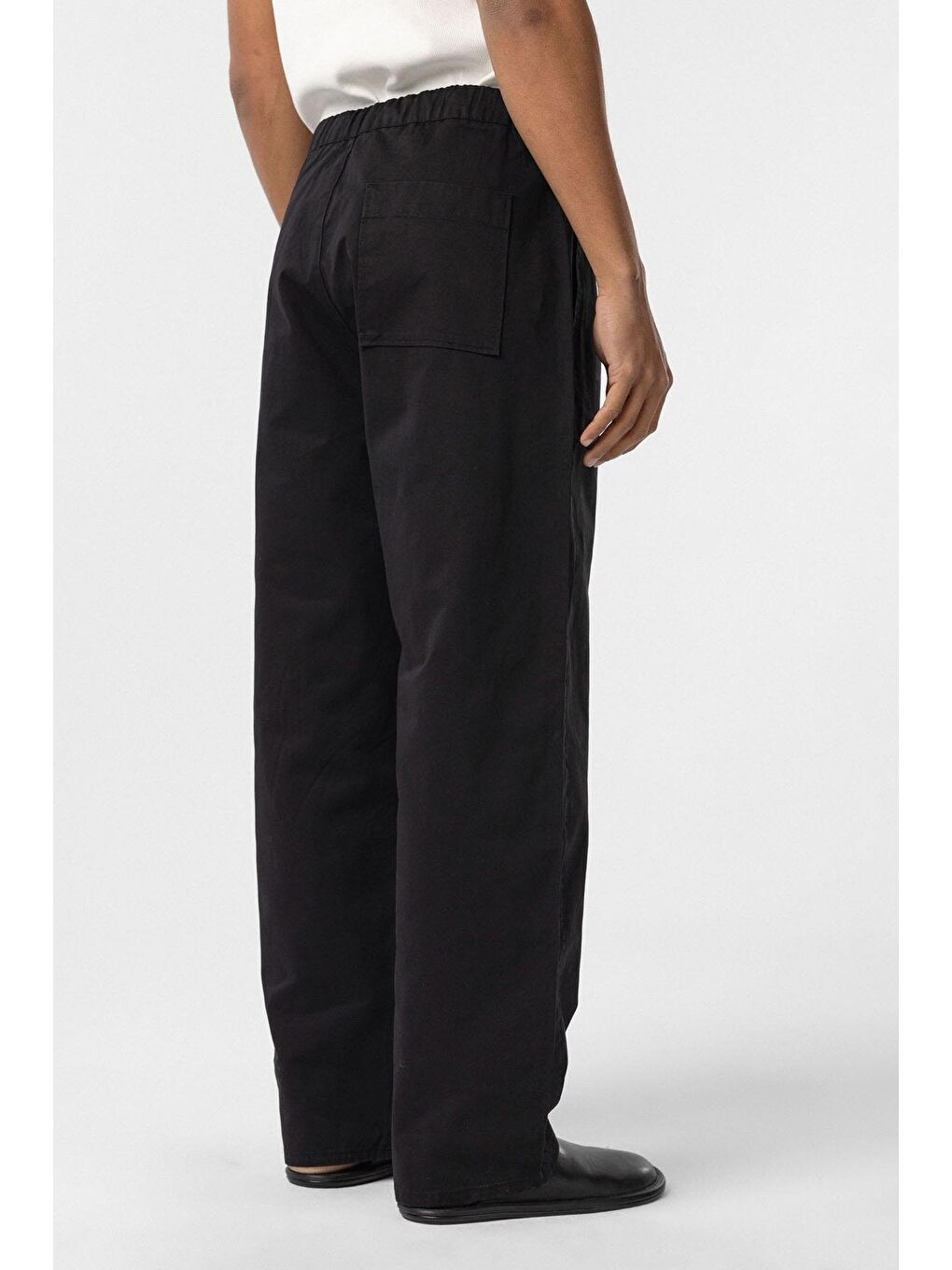 Baggy Fit Gabardin Pantolon Siyah-6