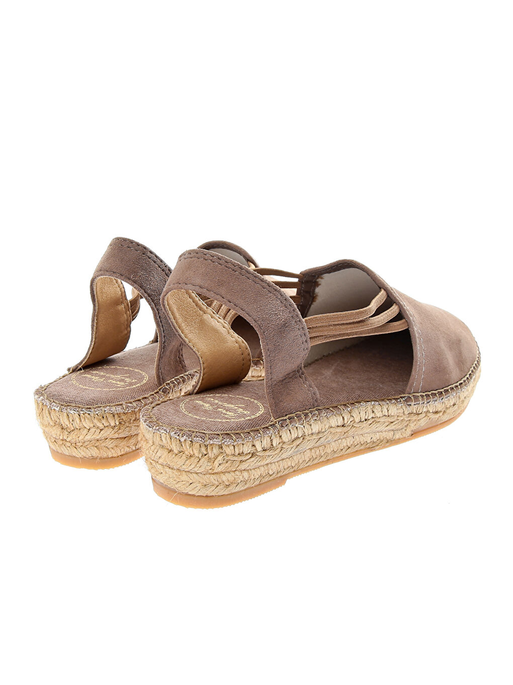 Kahverengi Kadın Sandalet Nuria Elastic Suede Taupe-4