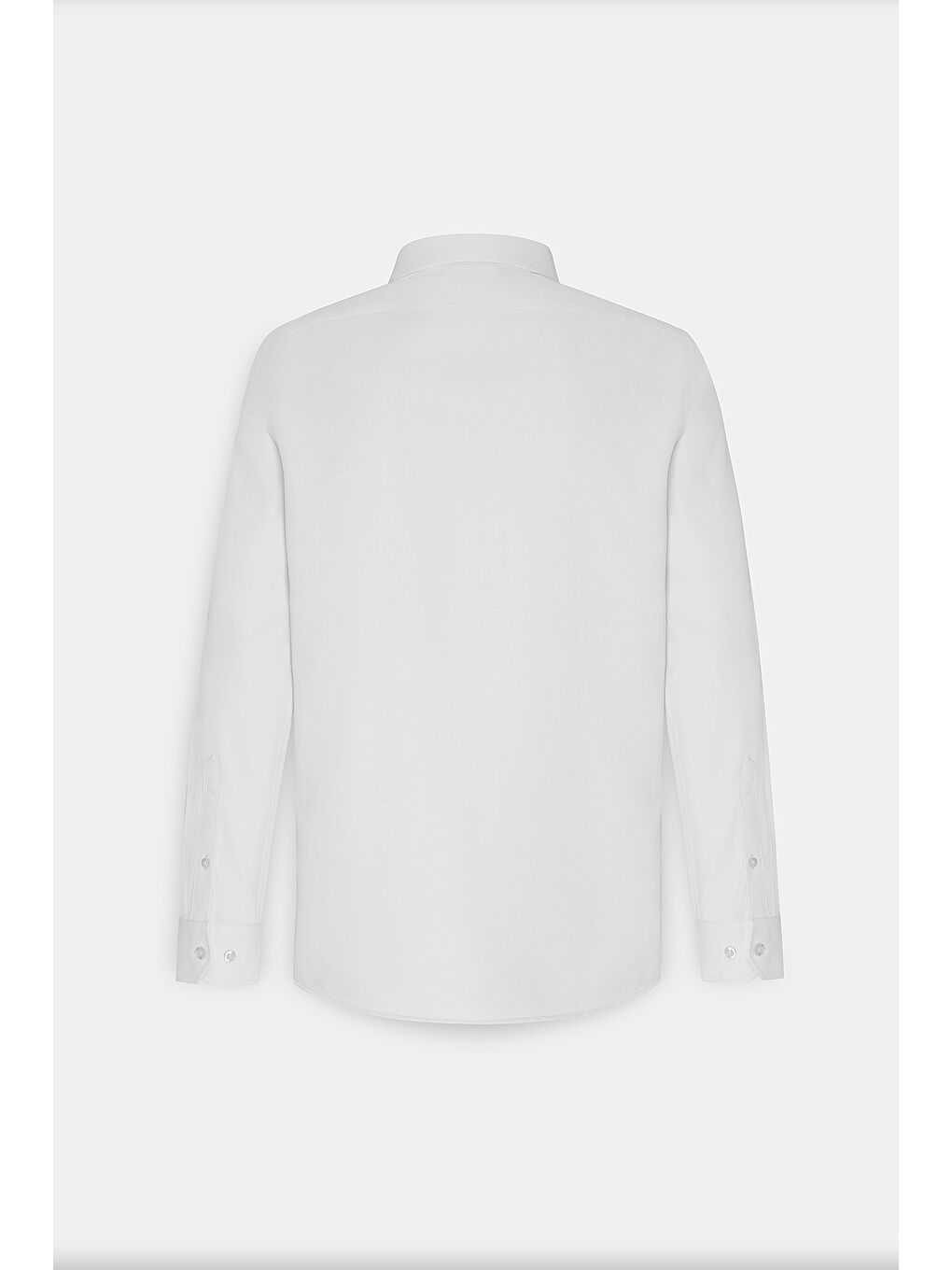 Erkek Beyaz Slim Fit Dar Kesim Oxford Düğmeli Yaka Armürlü Pamuklu Gömlek-10