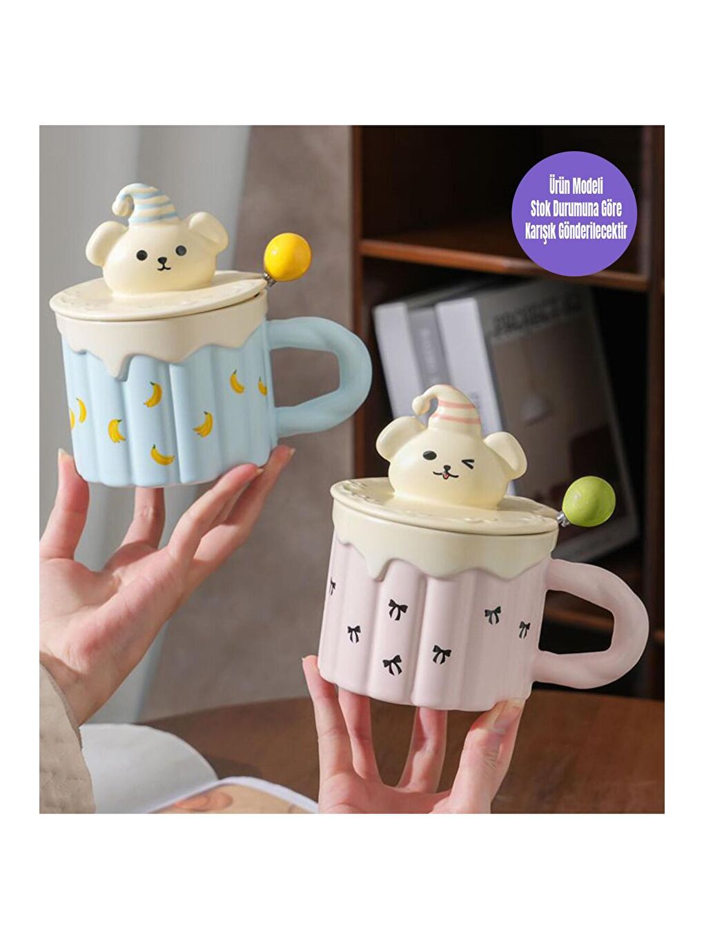 Karışık Tatlı Ayıcık Temalı Seramik Kupa-2