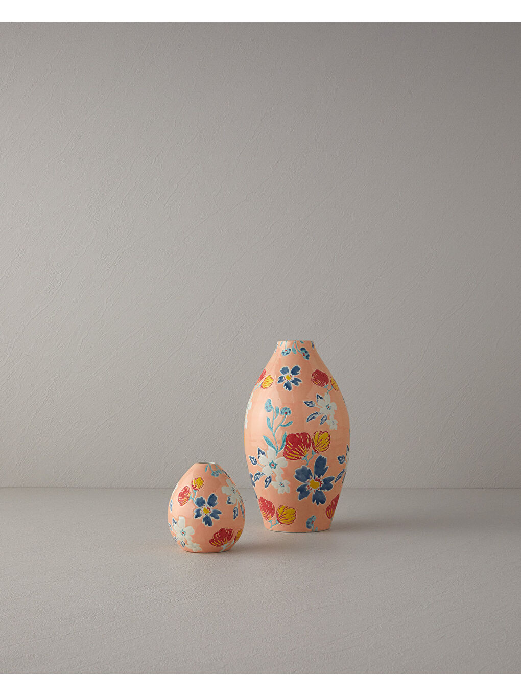 Pembe Flowers Stoneware Vazo Pudra-3