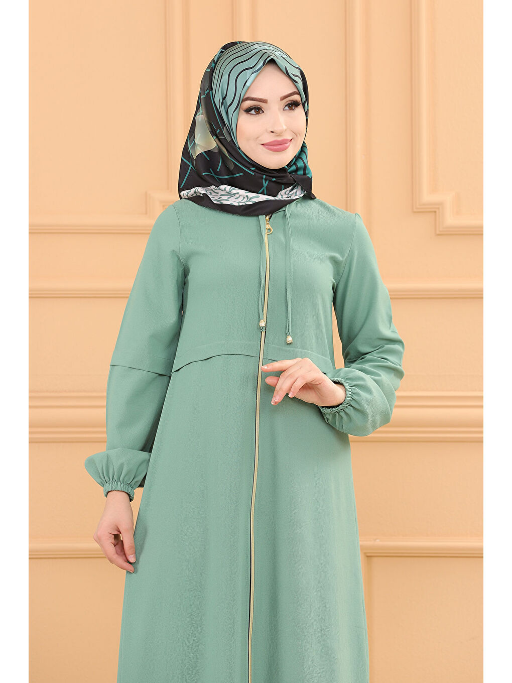 Yeşil Fermuarlı Kap Mint - 27072-3