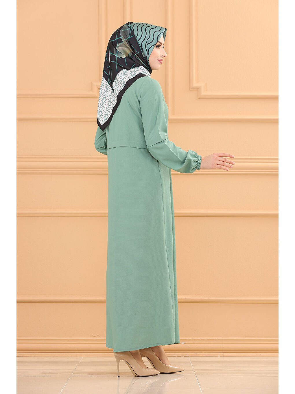 Yeşil Fermuarlı Kap Mint - 27072-5