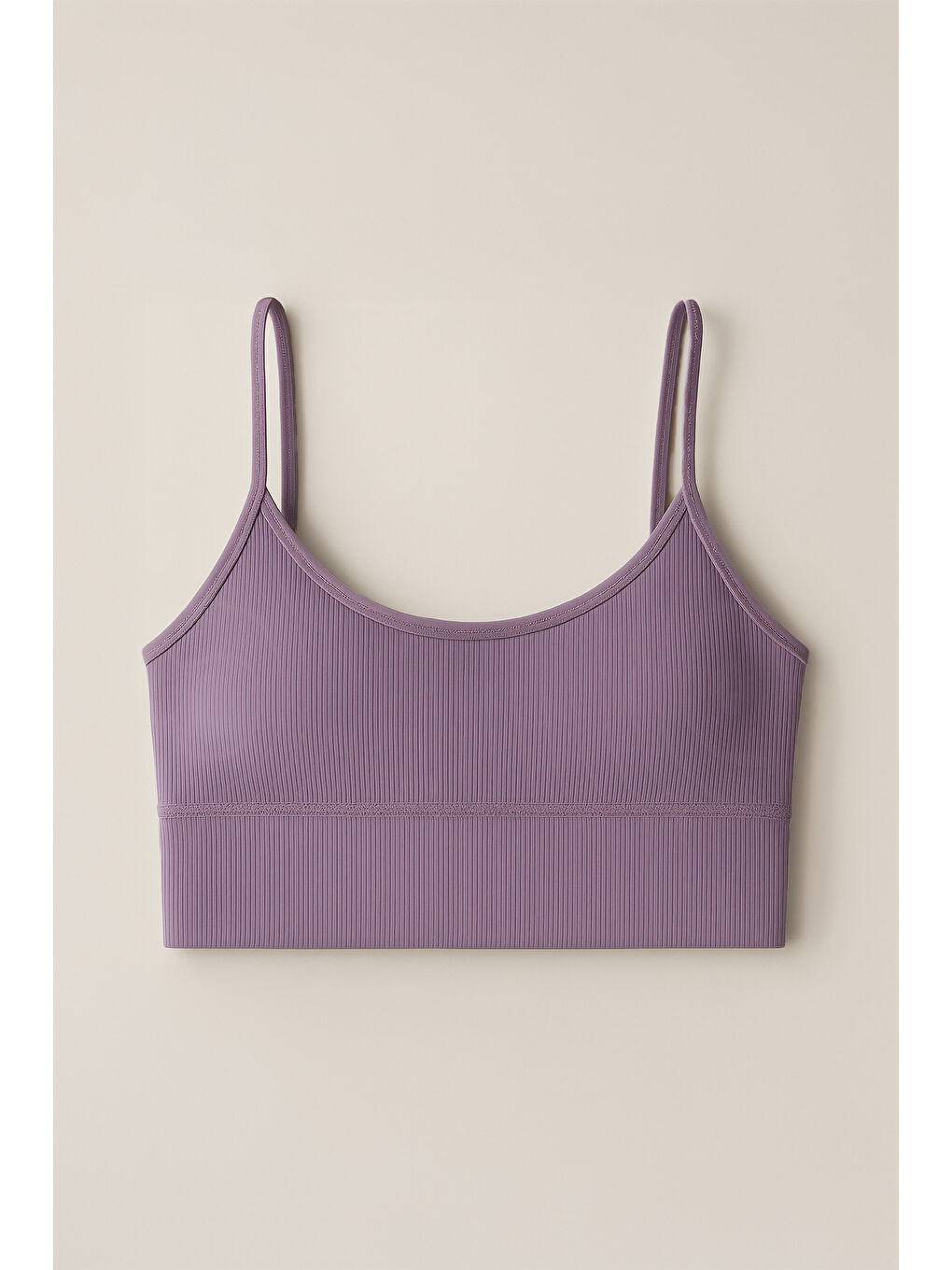 Mor İnce Askılı Toparlayıcı Ripli Spor Büstiyer-2