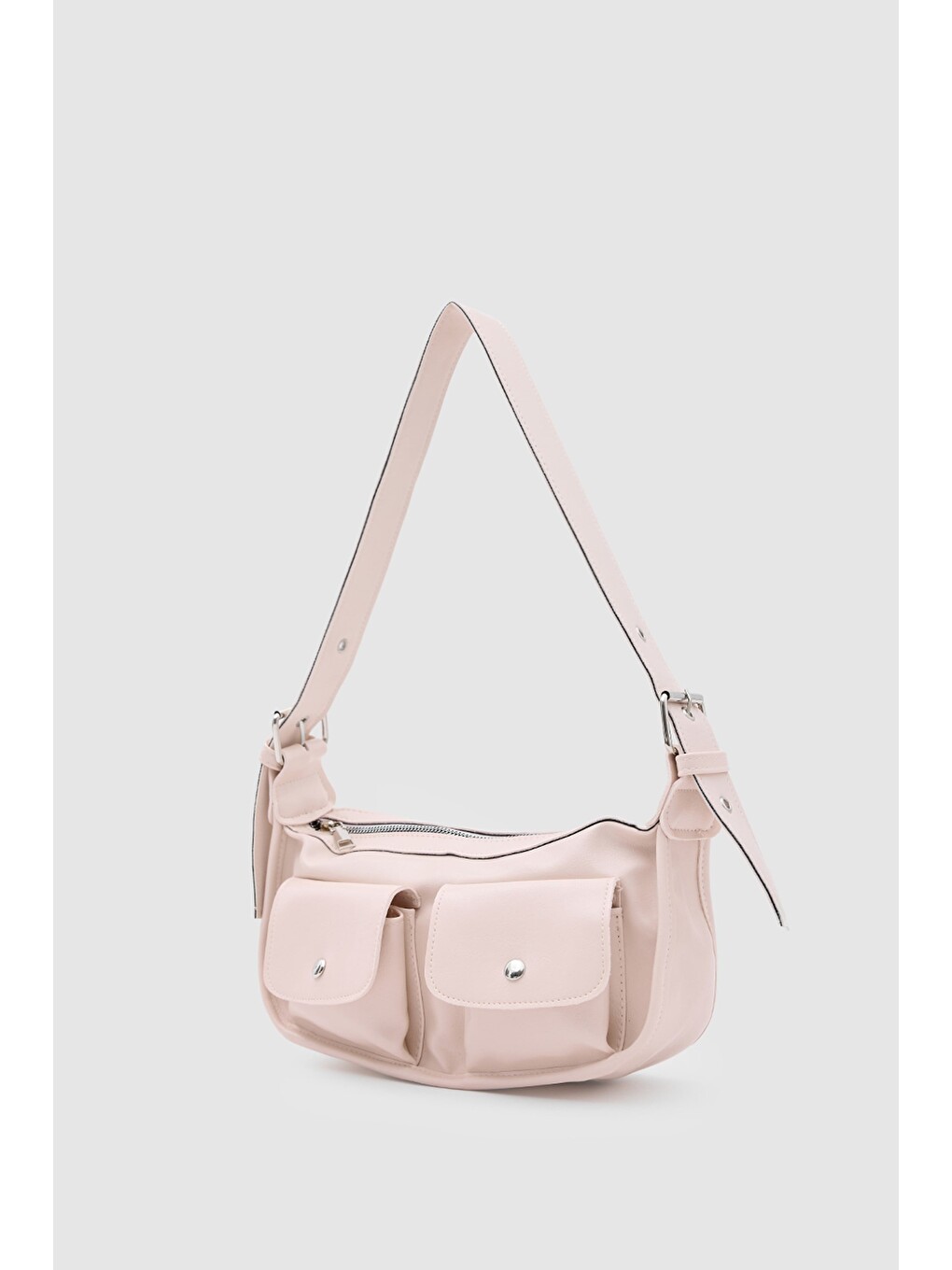 Diana Vintage Baget Çanta Pudra Pembe-1