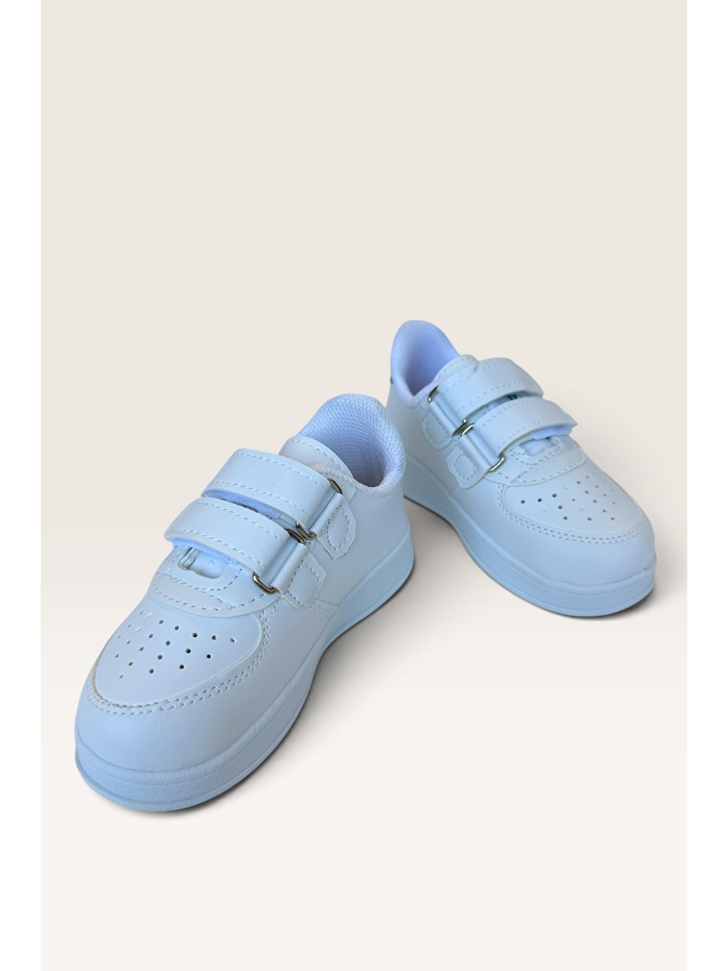 Işıklı Unisex Rahat Hafif Çocuk Spor Ayakkabı Beyaz - Yeşil-2