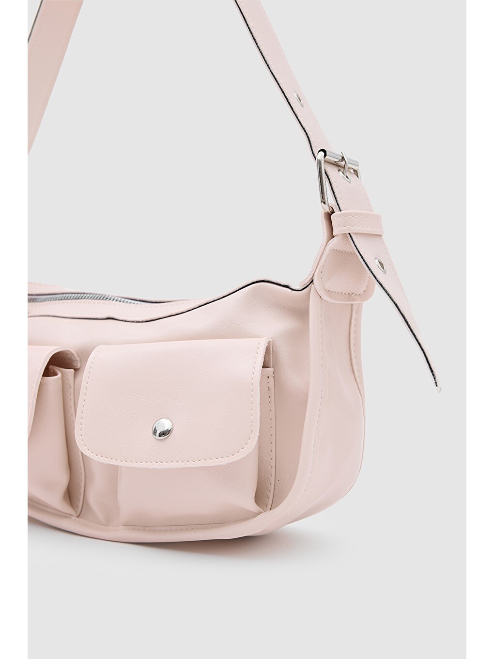 Diana Vintage Baget Çanta Pudra Pembe-2