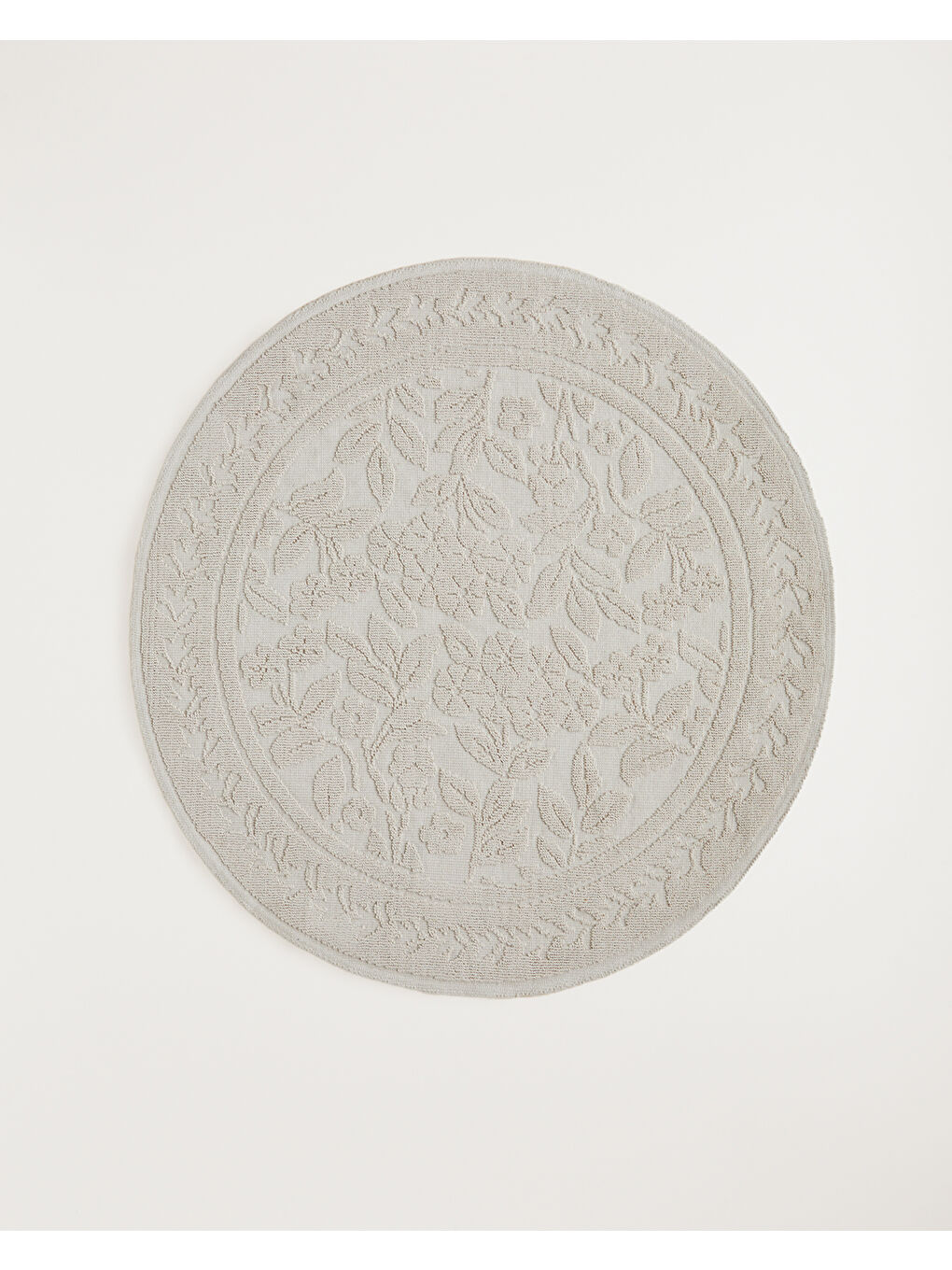 Ekru Blossom Pamuklu Bukle Kilim 110x110 cm Krem