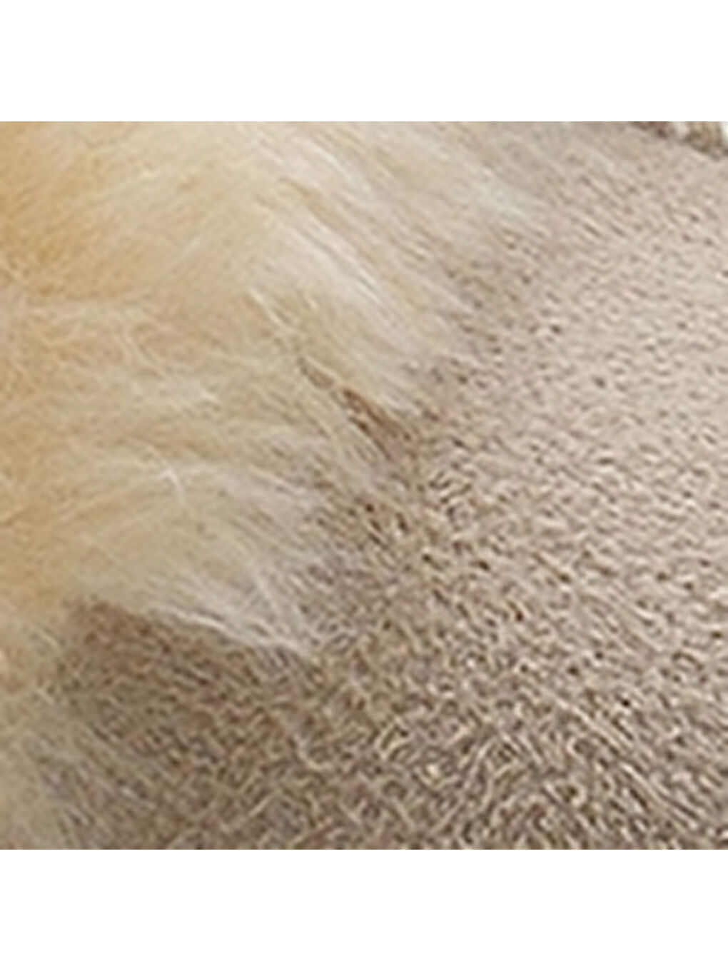 Bej Florri Tüylü Burnu Kapalı Kadın Terlik-7