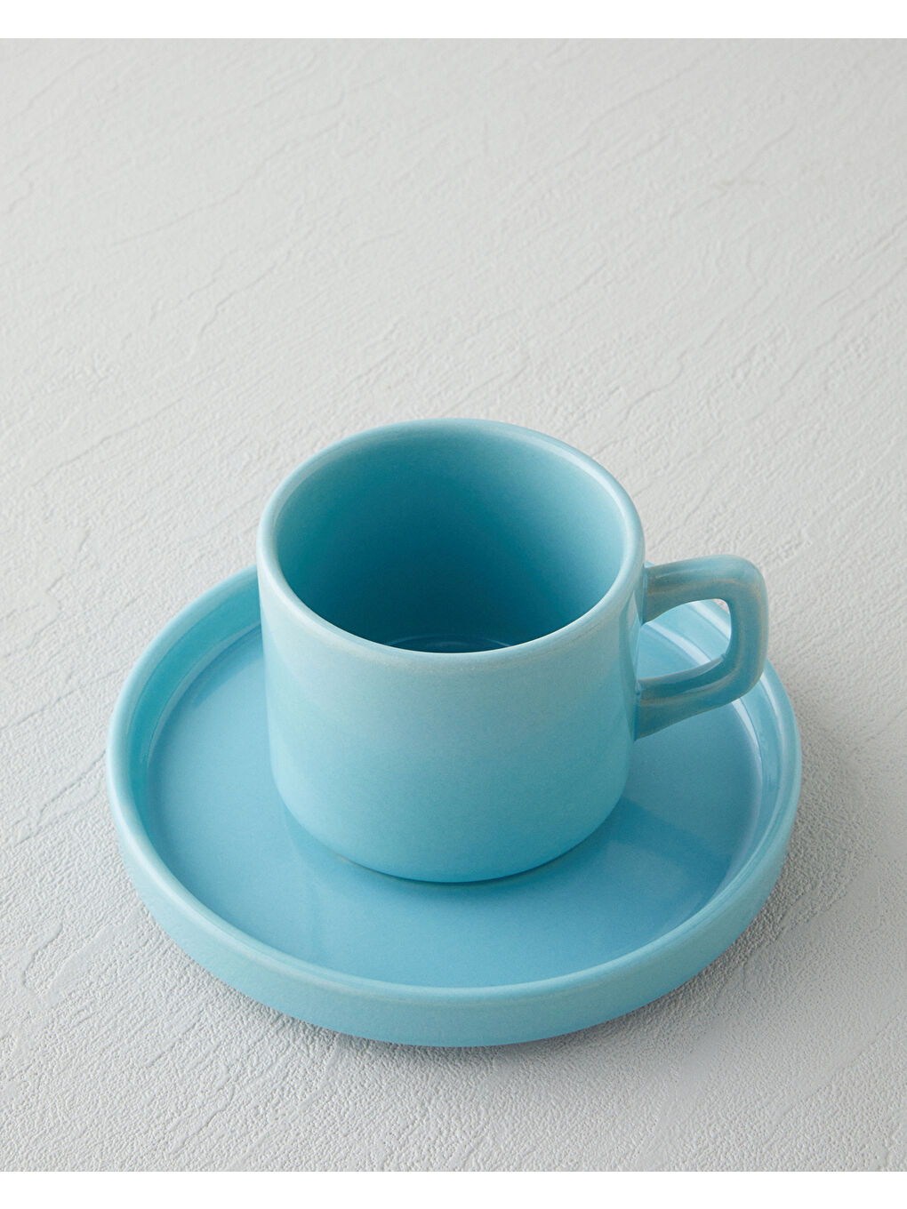 Coastal Bliss Seramik 4 Parça 2 Kişilik Çay Fincanı Takımı 184 ml Açık Mavi-2