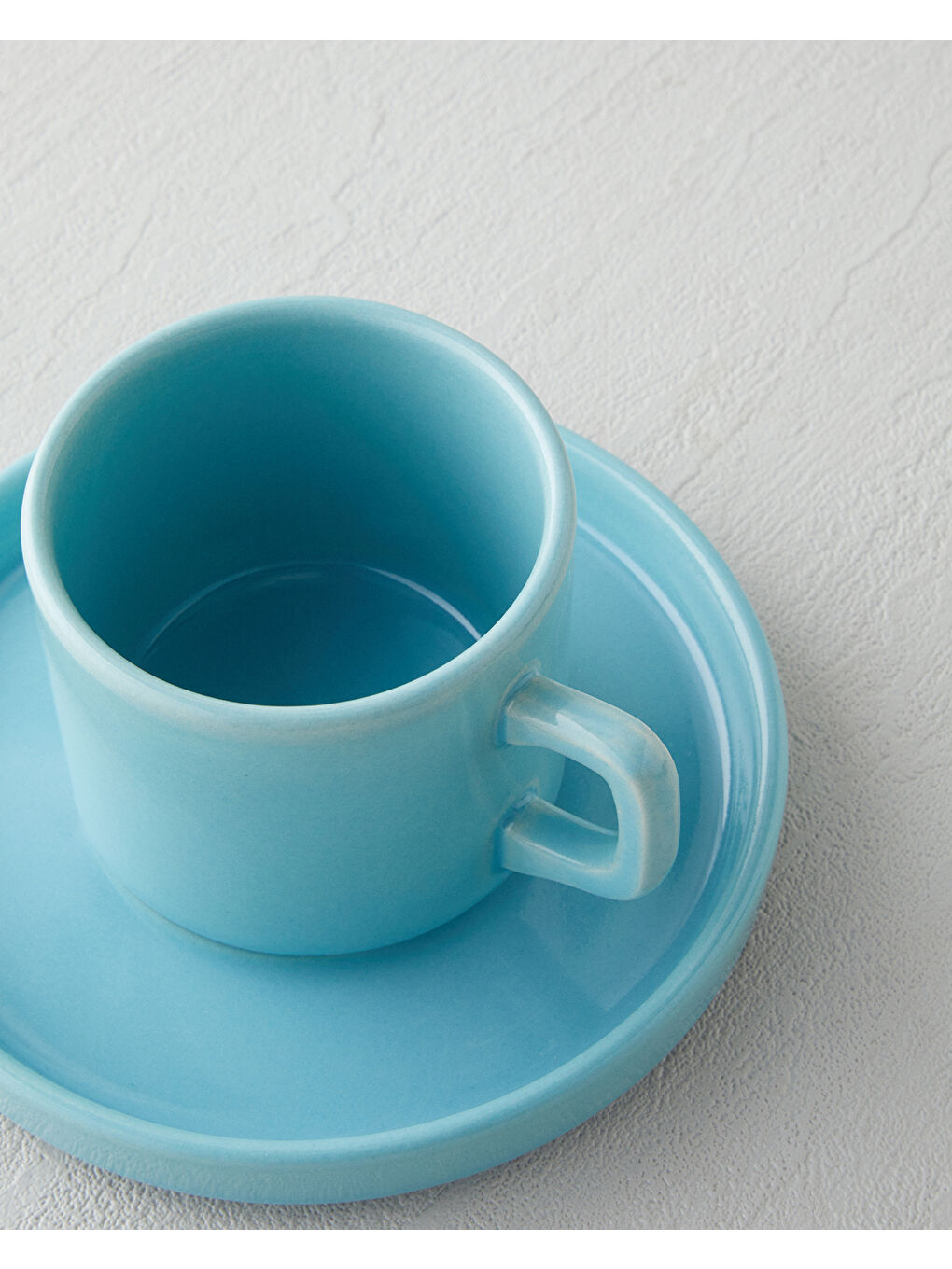 Coastal Bliss Seramik 4 Parça 2 Kişilik Çay Fincanı Takımı 184 ml Açık Mavi-3