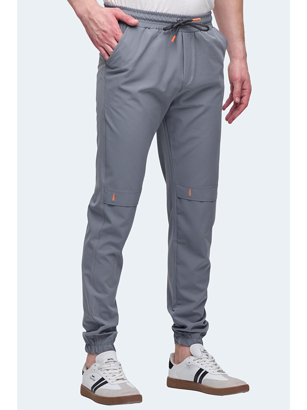NADJA Erkek Cepli Dar Paça Koyu Gri Jogger Eşofman Altı-2