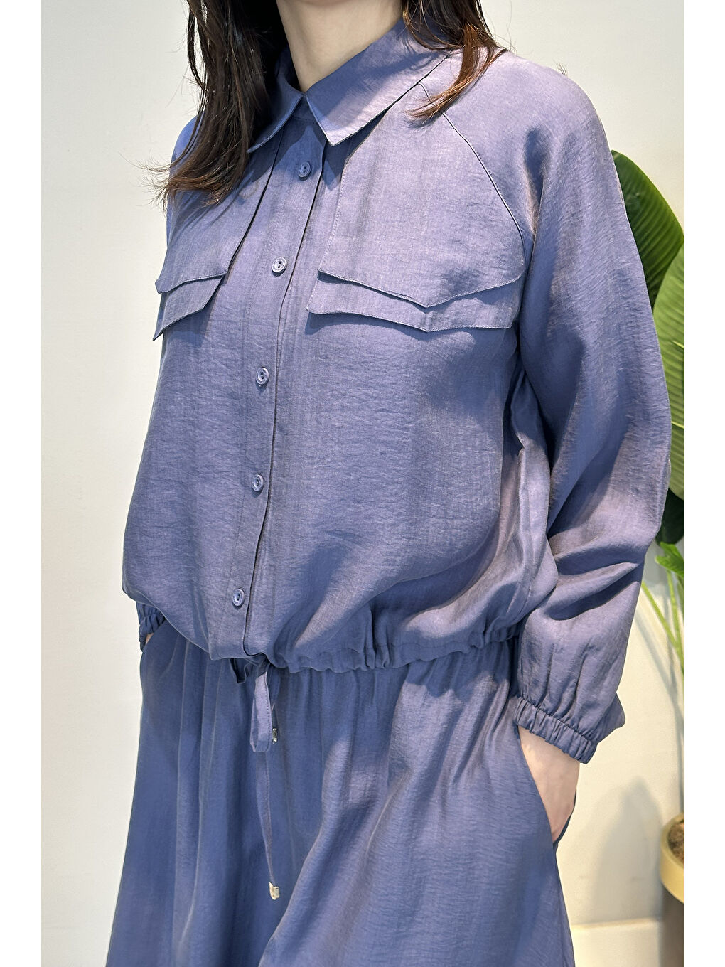 Gömlek Çan Etek Takım 4458 İndigo-1