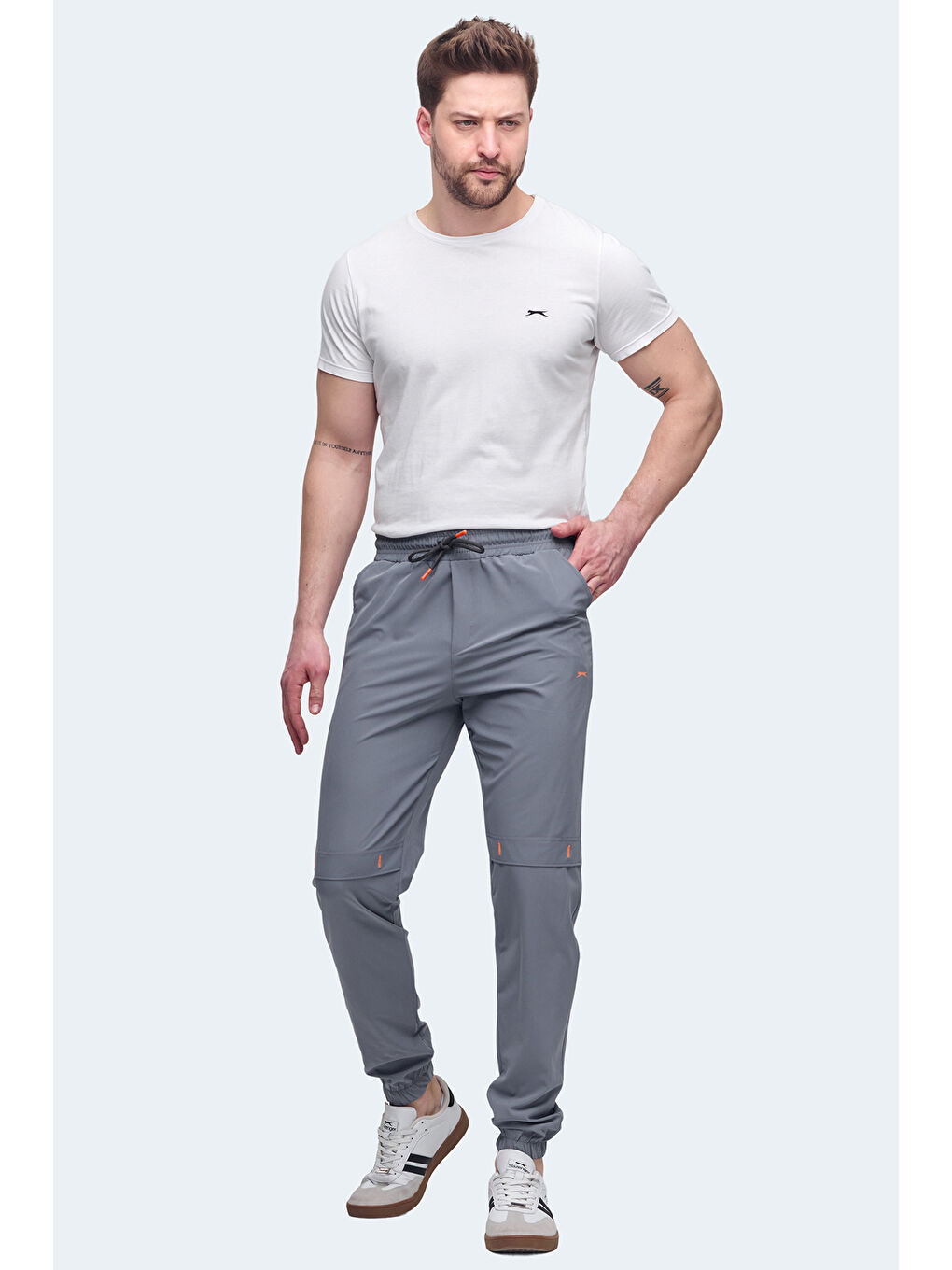NADJA Erkek Cepli Dar Paça Koyu Gri Jogger Eşofman Altı-3
